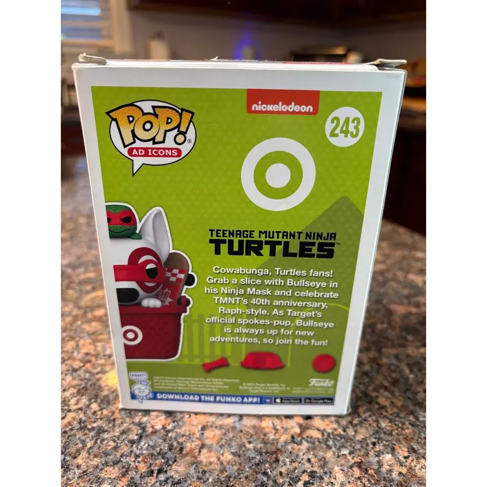 Funko Pop! 243 Teenage Mutant Ninja Turtles & Target Bullseye Dog in Ninja Mask - Picture 2 of 8
